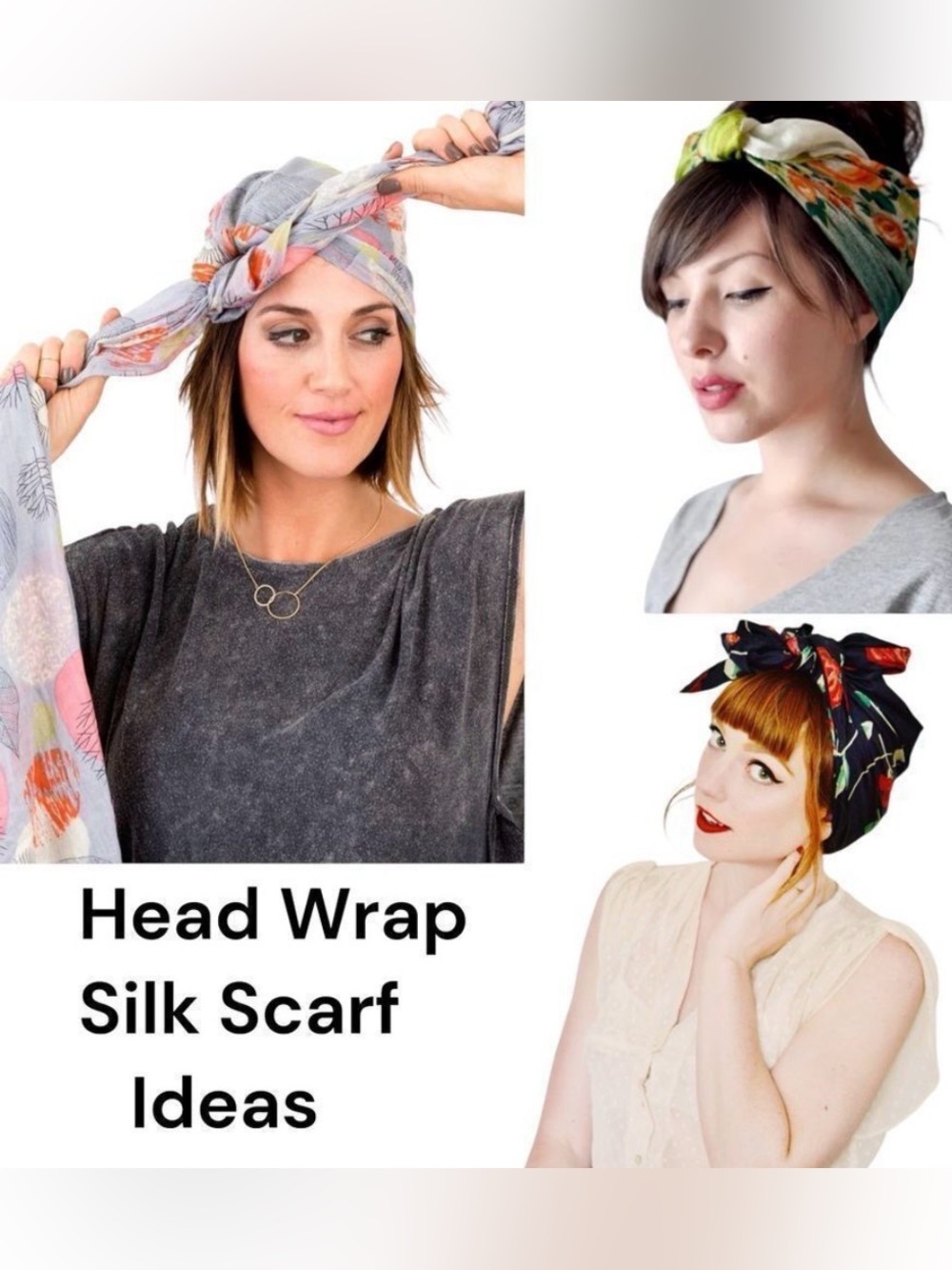Black Gray Abstract Silk Scarf Oversized Headscarf Neck Wrap OS NWT - Picture 3 of 3